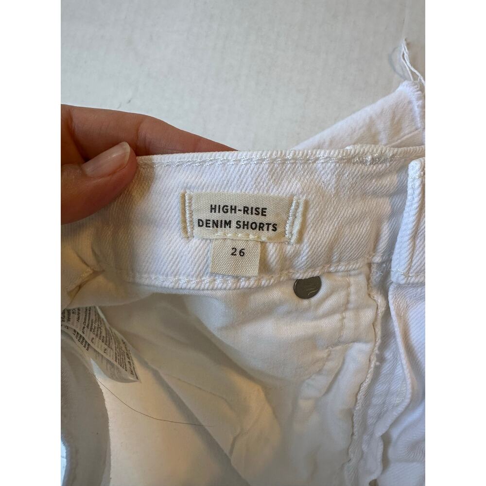 Madewell High Rise White Denim Cutoff Shorts - Size 26 - Picture 3 of 8